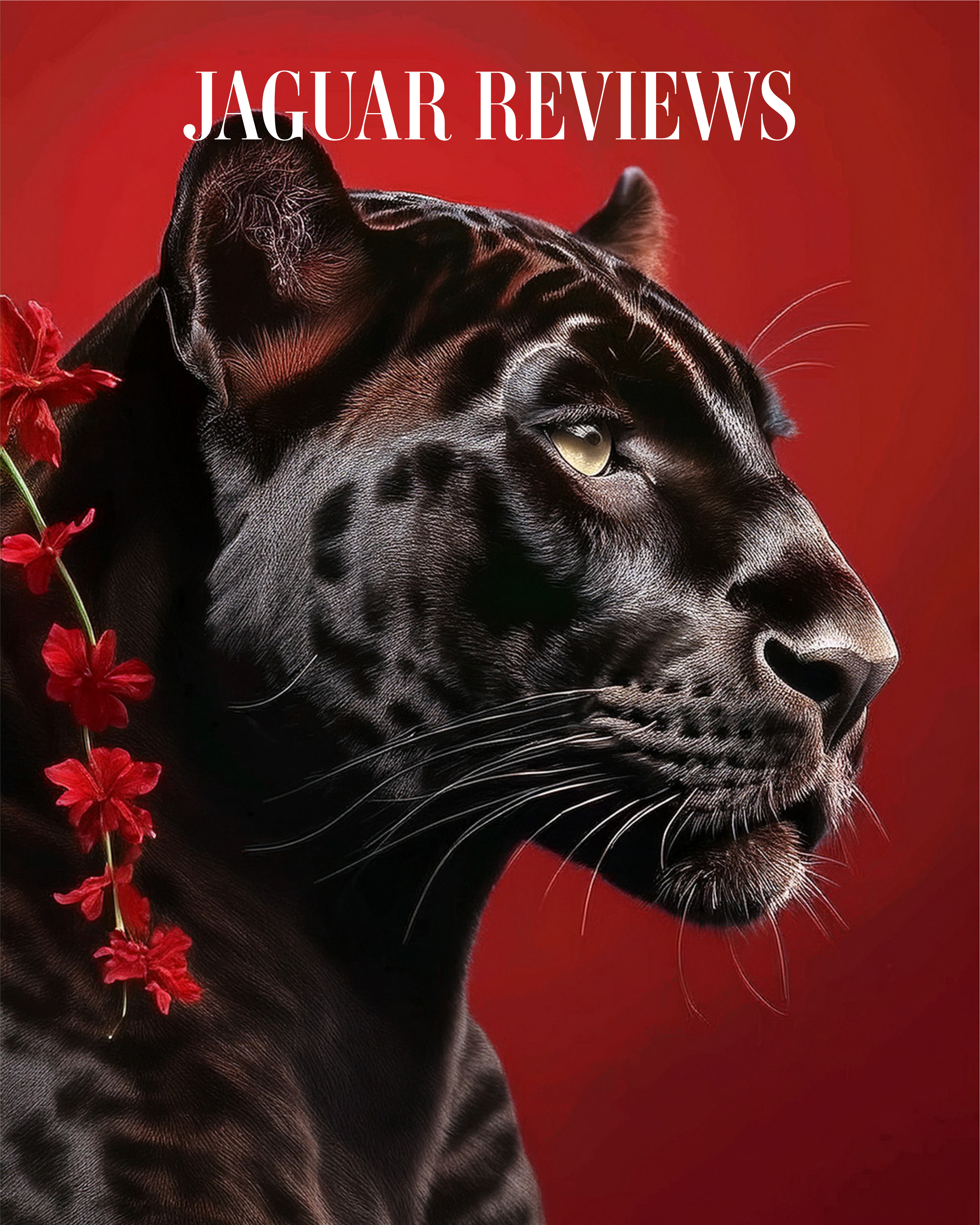 Red image for Jaguar reviews displaying the name Lauren as the reviewer